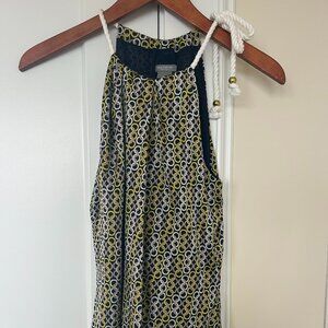 Ann Taylor Women's Blue & Yellow Halter Tank, 4P